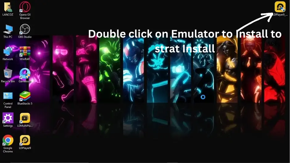 Double tap on Ldplayer emulator