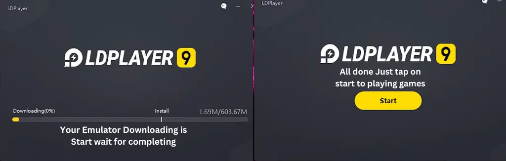 Wait for downloading Ldplayer and click on start to use emulator
