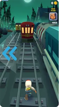 subway surfers swipe left to change lane