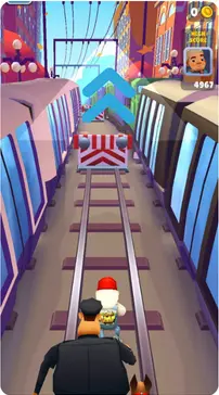 subway surfers swipe up to jump