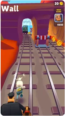 subway surfers dodge wall obstacle
